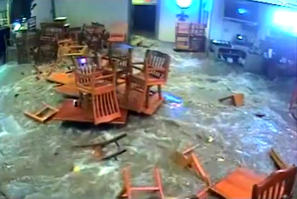 Shocking Security Video Shows Flood Waters Devastating Shoal Creek Saloon