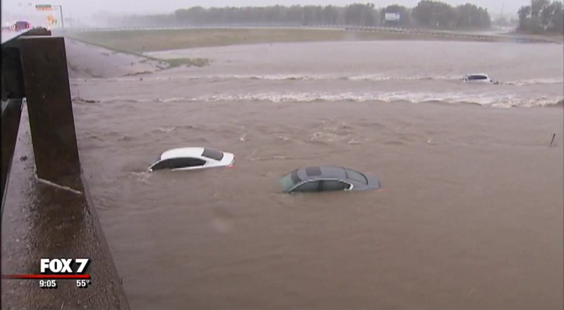 Shocking Dash Video Shows Halloween Eve Flood Swallowing Hwy. 183