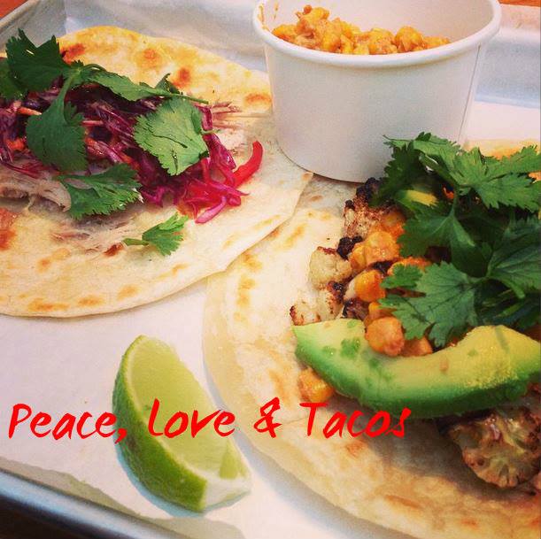 peace and love tacos from Fork and Taco