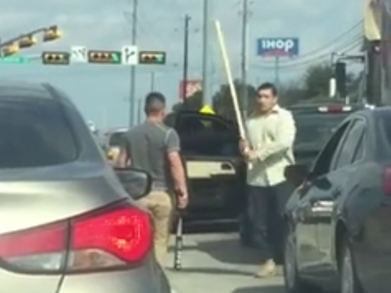 Austin Drivers Fight With Sticks In Road Rage Incident