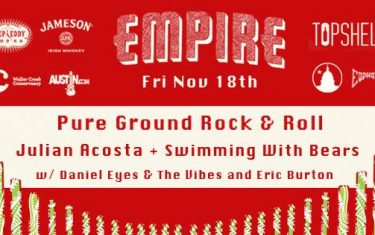 Pure Ground Rock & Roll: Julian Acosta + Swimming With Bears, Presented By Austin.com, Nov. 18