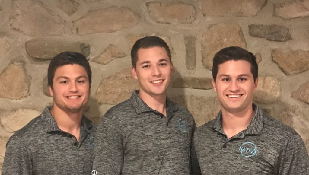 NativX founders, from left to right: Sean Coleman, Austin Cinalli, Brenden Coleman.