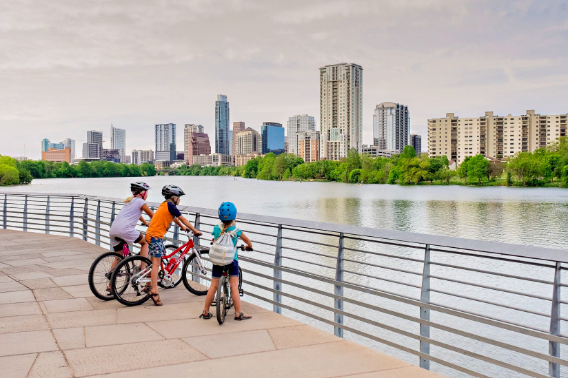 Where to bike ride with kids in Austin