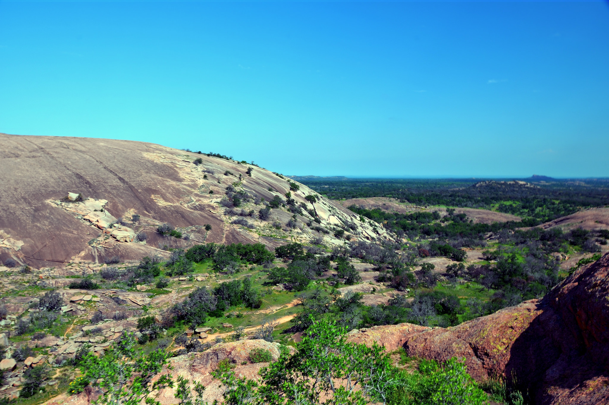 Enchanted Rock with the Texas Hill Country outside Fredericksburg