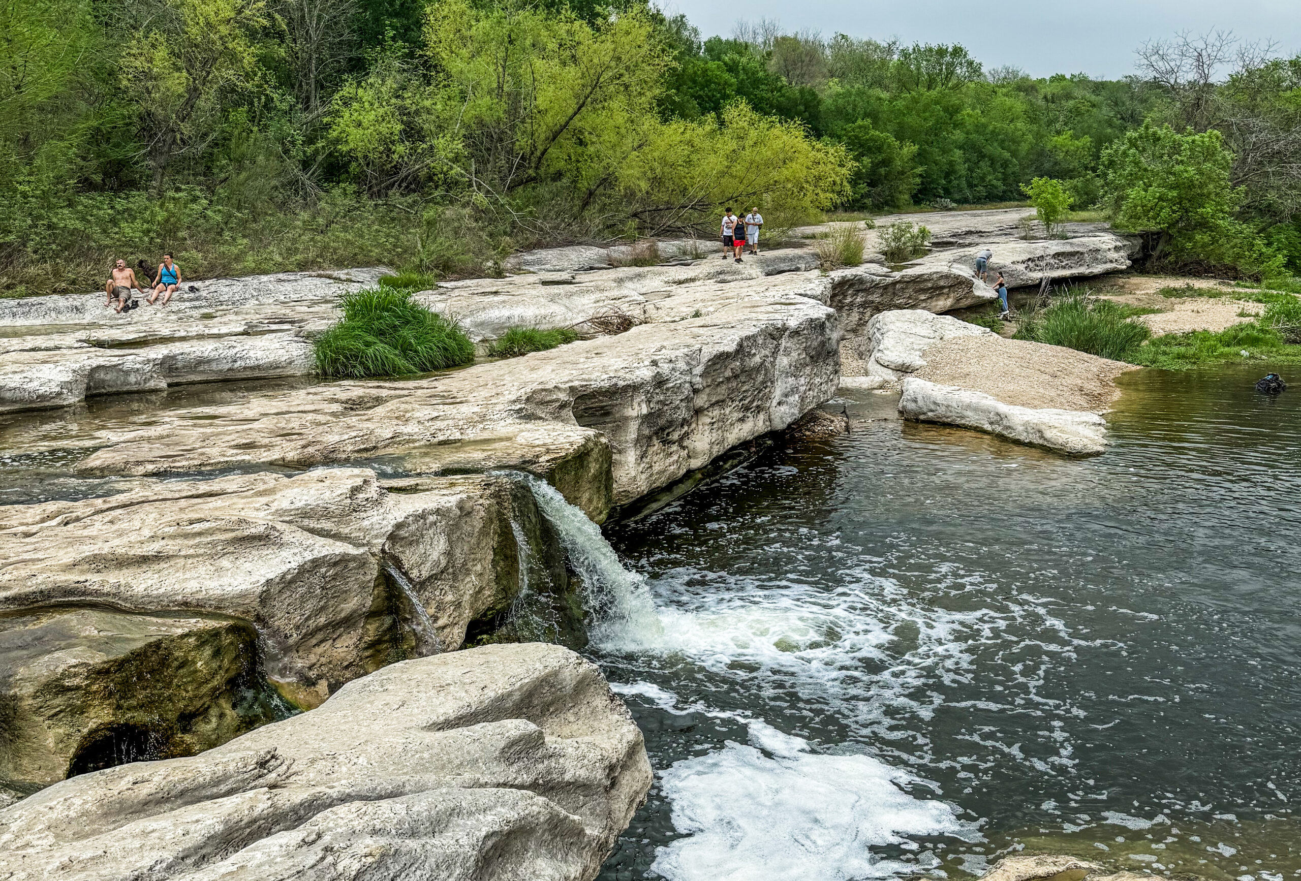 McKinney Falls limestone ledges and creek falls photo 1